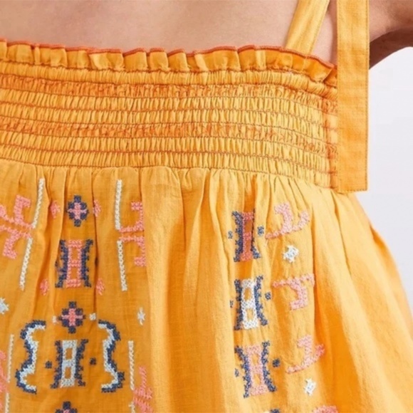 Anthropologie Embroidered Swing Tank M - Picture 4 of 5